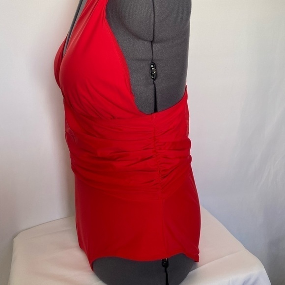 One Piece Red Bathing Suit - Picture 5 of 11